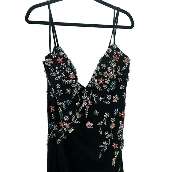 MAC DUGGAL Women's Black Sweetheart A-line Slit Dress Size 16 NWT - Picture 6 of 13